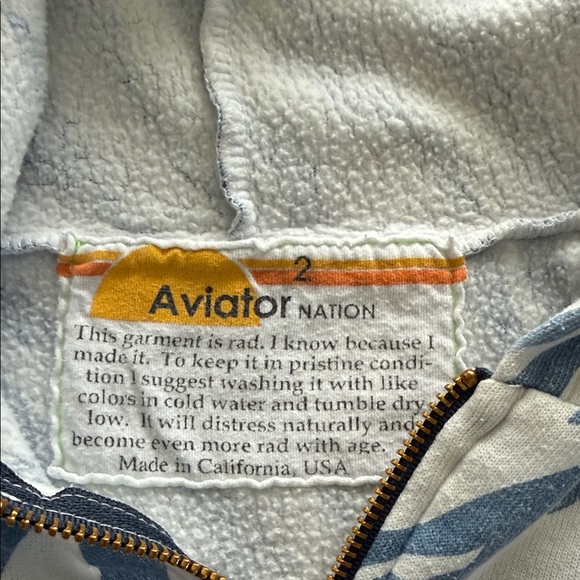 Aviator Nation Kids Blue Tiger Hoodie- Size 2 - Picture 4 of 8